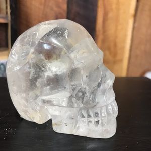 Clear quartz skull